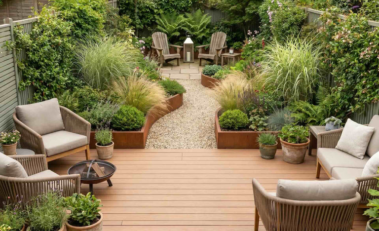 Diepte in een rechthoekige tuin creëren: zo pak je het aan