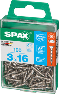 Spax A2 schroef T-star plus verzonken kop 3x16mm 100st