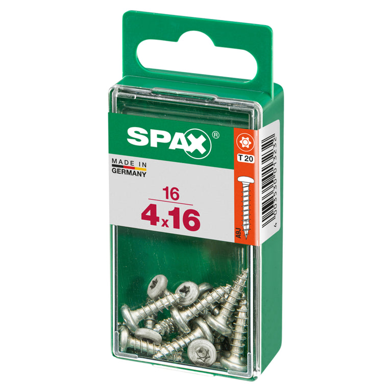 Spax schroef T-star plus bolkop 4x16mm 16st