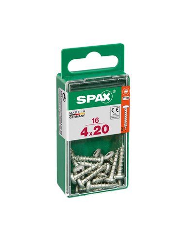 Spax schroef T-star plus bolkop 4x20mm 16st