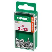 Spax schroef T-star plus bolkop 3,5x12mm 25st