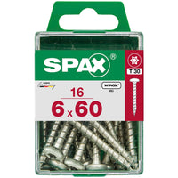 Spax schroef T-star plus bolkop 6x60mm 16st