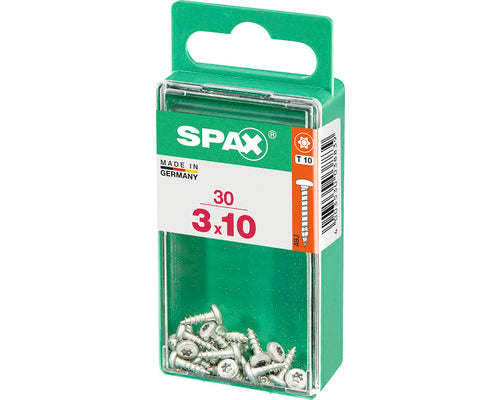 Spax schroef T-star plus bolkop 3x10mm 30st