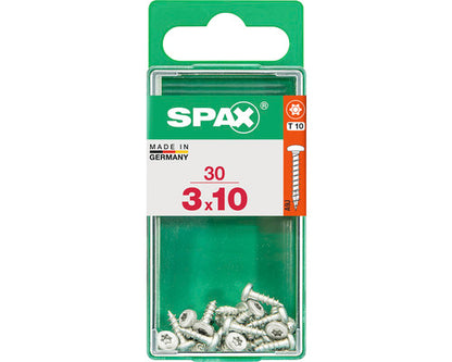 Spax schroef T-star plus bolkop 3x10mm 30st