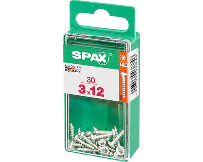 Spax schroef T-star plus bolkop 3x12mm 30st