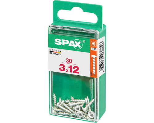 Spax schroef T-star plus bolkop 3x12mm 30st