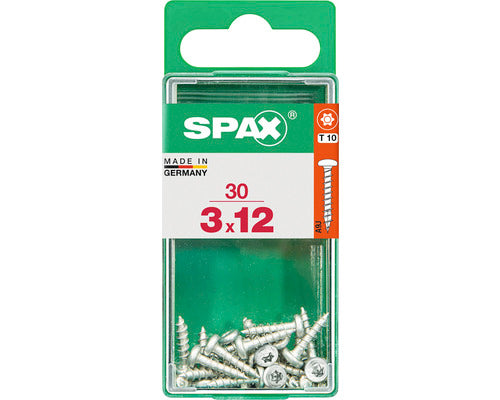 Spax schroef T-star plus bolkop 3x12mm 30st