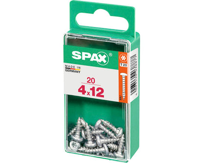 Spax schroef T-star plus bolkop 4x12mm 20st