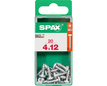 Spax schroef T-star plus bolkop 4x12mm 20st