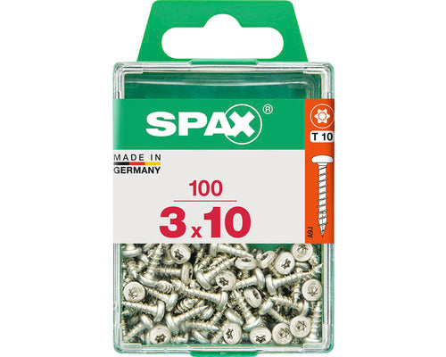 Spax schroef T-star plus bolkop 3x10mm 100st