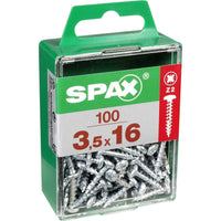 Spax schroef pozidrive bolkop 3x16mm 100st