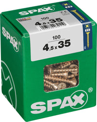 Spax schroef pozidrive verzinkt 4,5x35mm 100st