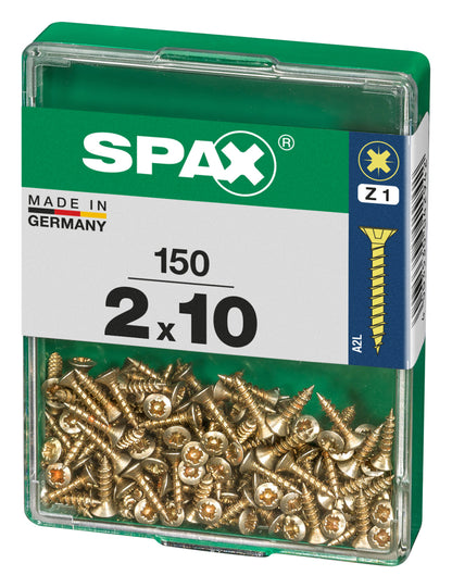 Spax schroef pozidrive verzinkt 2x10mm 150st