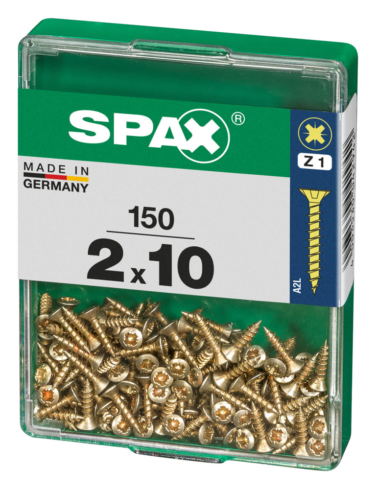 Spax schroef pozidrive verzinkt 2x10mm 150st