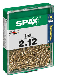 Spax schroef pozidrive verzinkt 2x12mm 150st