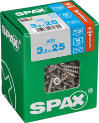 Spax A2 schroef T-star plus verzonken kop 3,5x25mm 200st