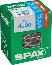 Spax A2 schroef T-star plus verzonken kop 4x30mm 150st