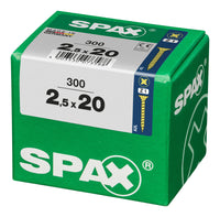 Spax schroef pozidrive verzinkt 2,5x20mm 300st