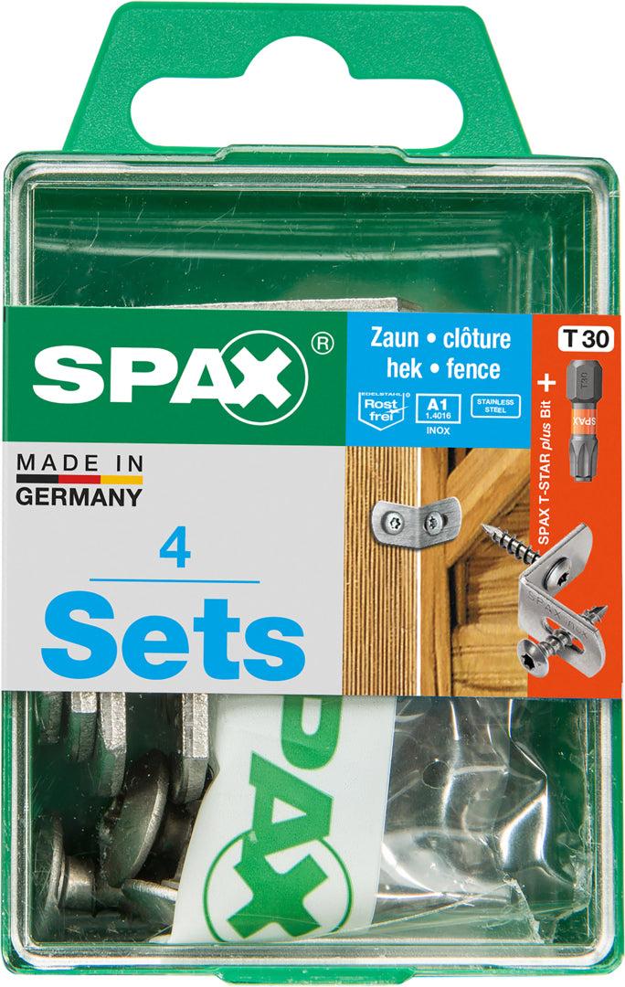 Spax hekverbinding RVS 7x35mm 4-delig
