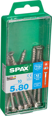 Spax A2 schroef T-star plus verzonken kop 5x80mm 10st