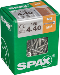 Spax mdf-schroef T-star plus platkop 4x40mm 125st