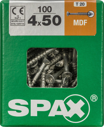 Spax mdf-schroef T-star plus platkop 4x50mm 100st