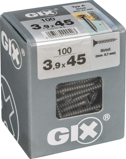 Spax GIX gipsplaatschroef philips trompetkop 3,9x45mm 100st