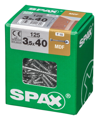 Spax mdf-schroef T-star plus platkop 3,5x40mm 125st