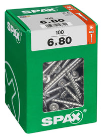 Spax schroef T-star plus verzonken kop 6x80mm 100st