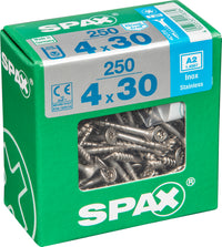 Spax A2 schroef T-star plus verzonken kop 4,0x30mm 250st