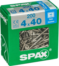 Spax A2 schroef T-star plus verzonken kop 4,0x40mm 200st