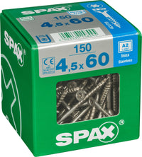 Spax A2 schroef T-star plus verzonken kop 4,5x60mm 150st