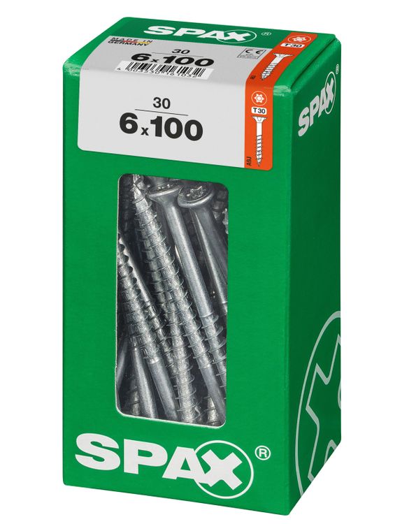 Houtbouwschroef CSK zelfborend 5,0x45/30 mm RVS C1 freeskop TX 200 stuks