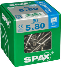 Spax A2 schroef T-star plus verzonken kop 5x80mm 80st