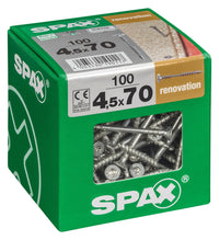 Spax renovatieschroef T-star plus platkop 4,5x70mm 100st