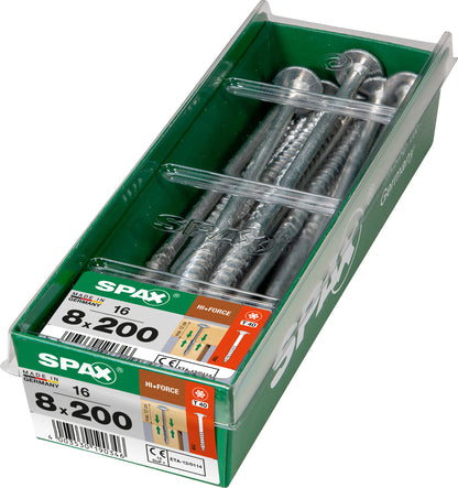 Spax HI.Force schroef T-star plus discuskop 8x200mm 16st