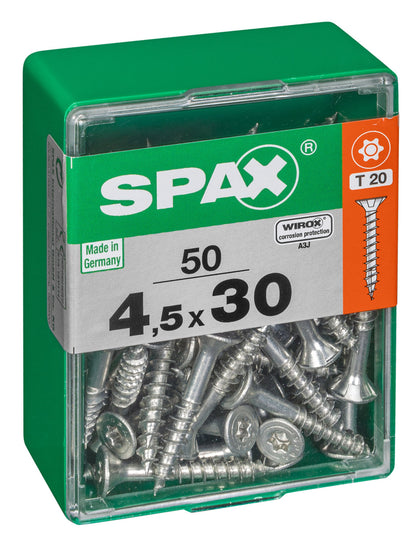 Spax schroef T-star plus verzonken kop 4,5x30mm 50st