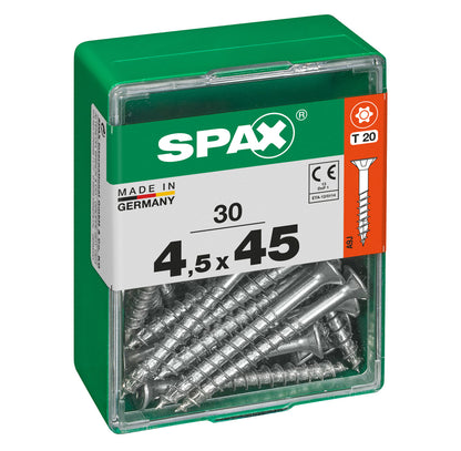 Spax schroef T-star plus verzonken kop 4,5x45mm 30st
