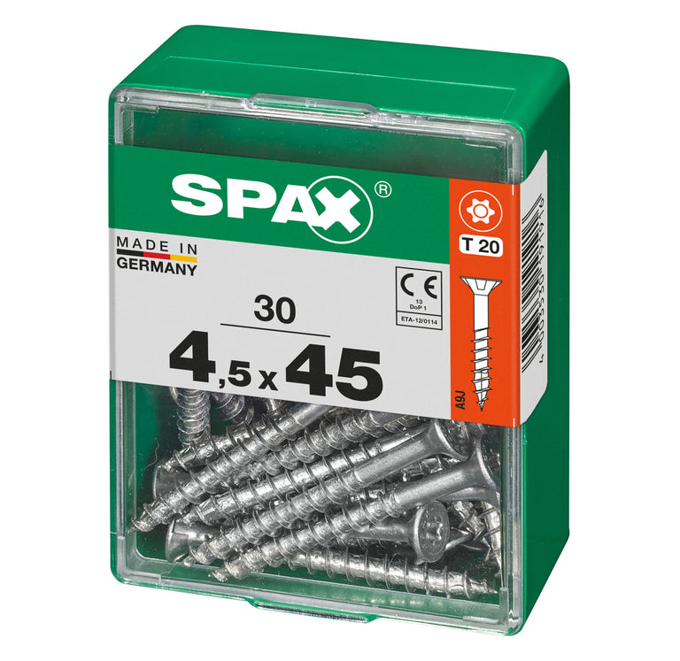 Spax schroef T-star plus verzonken kop 4,5x45mm 30st