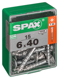 Spax schroef T-star plus verzonken kop 6x40mm 15st