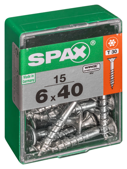 Spax schroef T-star plus verzonken kop 6x40mm 15st
