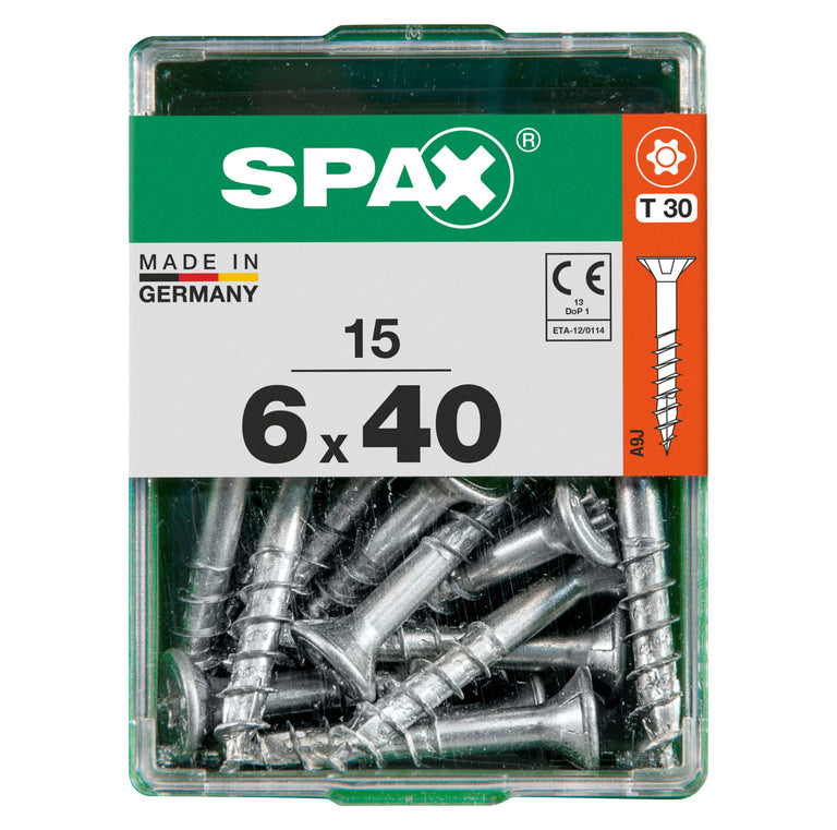 Spax schroef T-star plus verzonken kop 6x40mm 15st