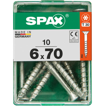 Spax schroef T-star plus verzonken kop 6x70mm 10st