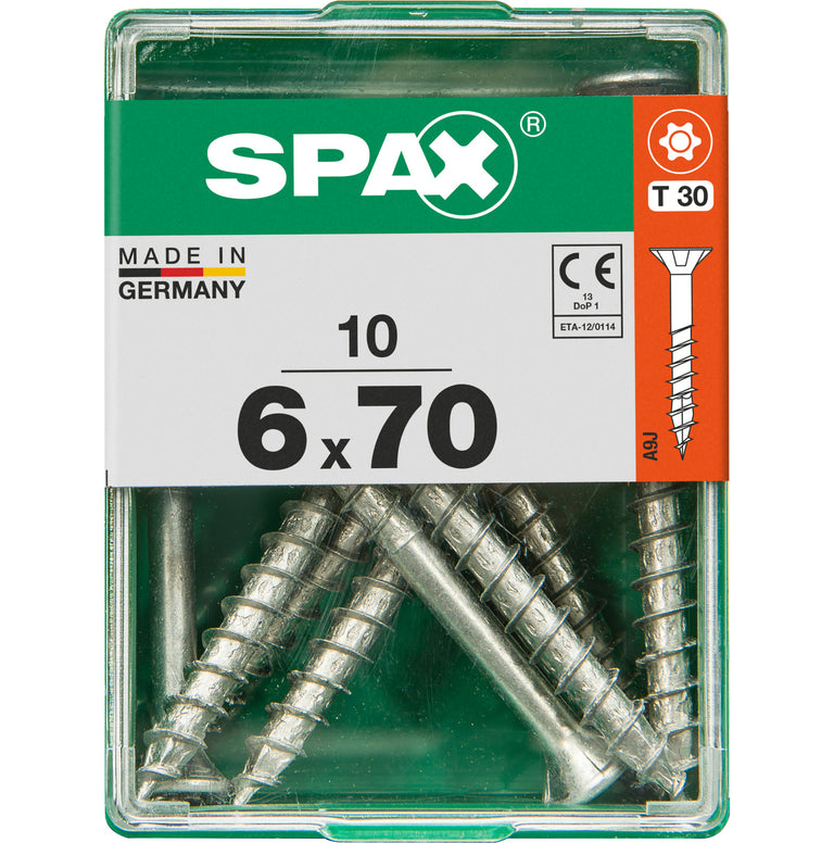 Spax schroef T-star plus verzonken kop 6x70mm 10st