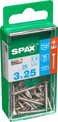Spax A2 schroef T-star plus verzonken kop 3x25mm 25st