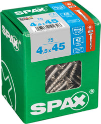 Spax A2 schroef T-star plus verzonken kop 4,5x45mm 75st