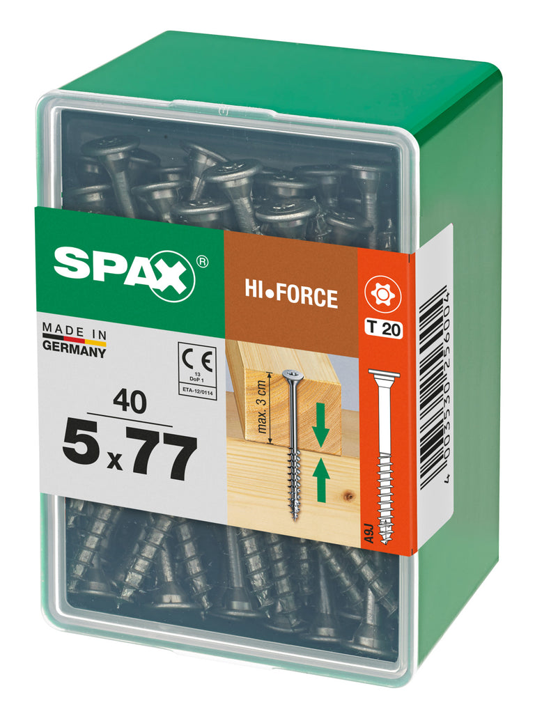 Spax HI.Force schroef T-star plus discuskop 5x77mm 40st