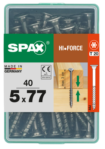Spax HI.Force schroef T-star plus discuskop 5x77mm 40st