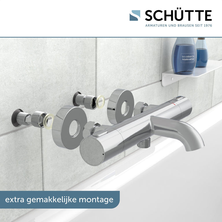 Schutte Los Angeles thermostaatkraan bad chroom 15cm