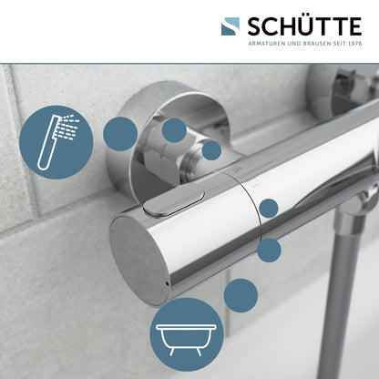 Schutte Los Angeles thermostaatkraan bad chroom 15cm